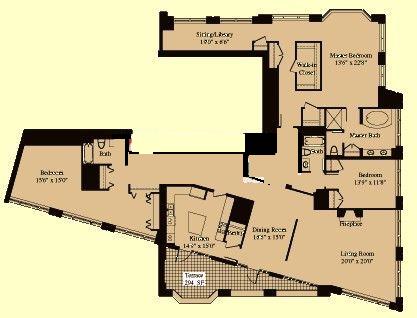 25 E Superior Floorplan - Penthouse 02 Tier*