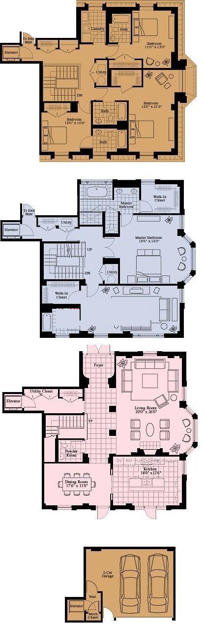 25 E Superior Floorplan - Townhouse F Tier