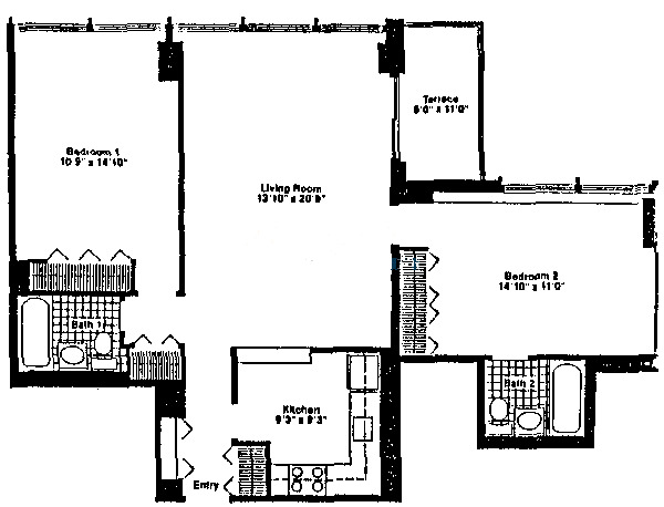 30 E Elm St Floorplan - 10A Tier
