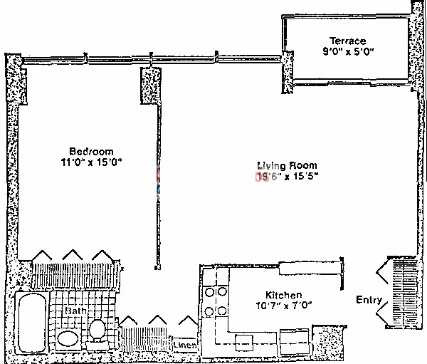 30 E Elm St Floorplan - 10F Tier
