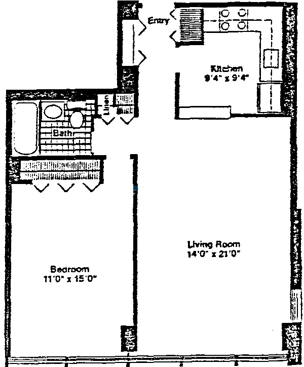 30 E Elm St Floorplan - 16C Tier