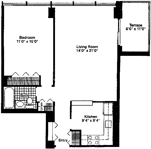 30 E Elm St Floorplan - 18A Tier