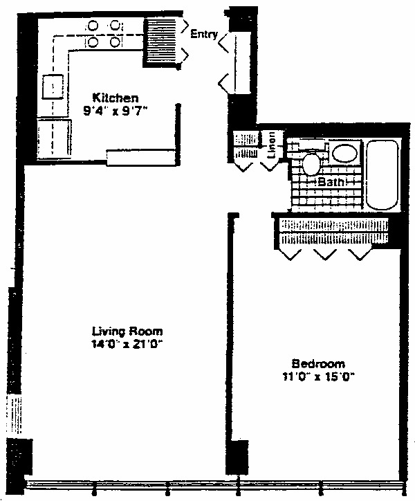 30 E Elm St Floorplan - C, E Tiers