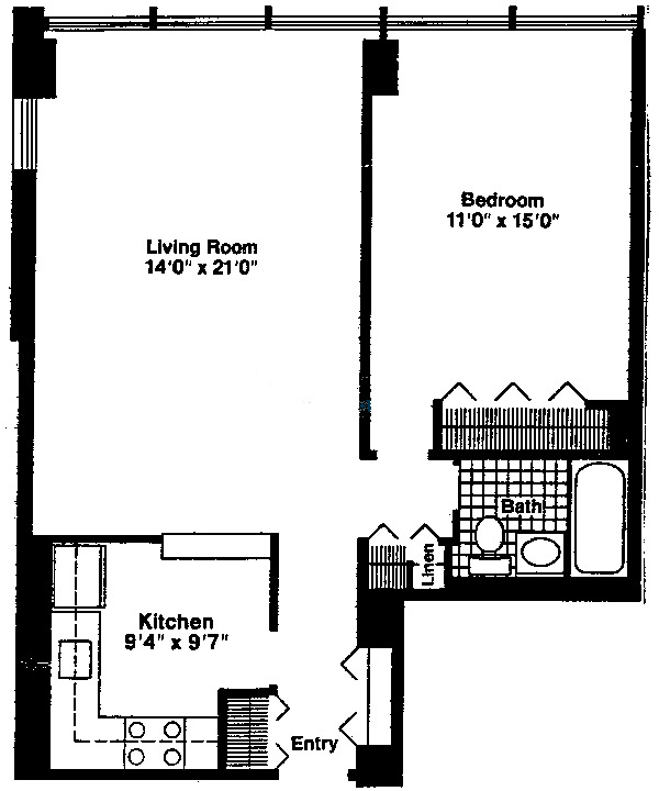 30 E Elm St Floorplan - D Tier*