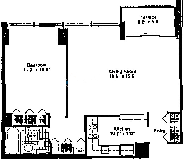 30 E Elm St Floorplan - F Tier