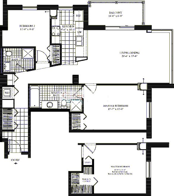 330 W Grand Floorplan - 01 & 06 Tiers