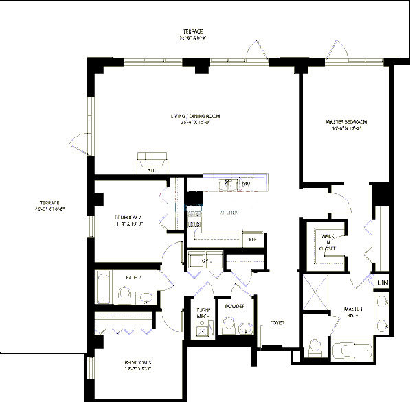 3150 N Sheffield Floorplan - 02 Tier*