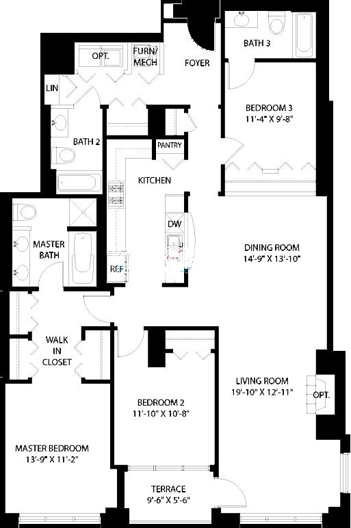 3150 N Sheffield Floorplan - 03 Tier*