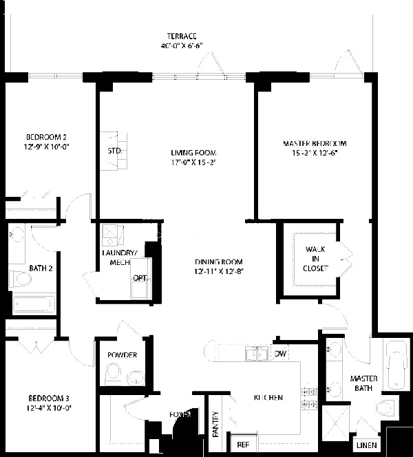 3150 N Sheffield Floorplan - 04 Tier*