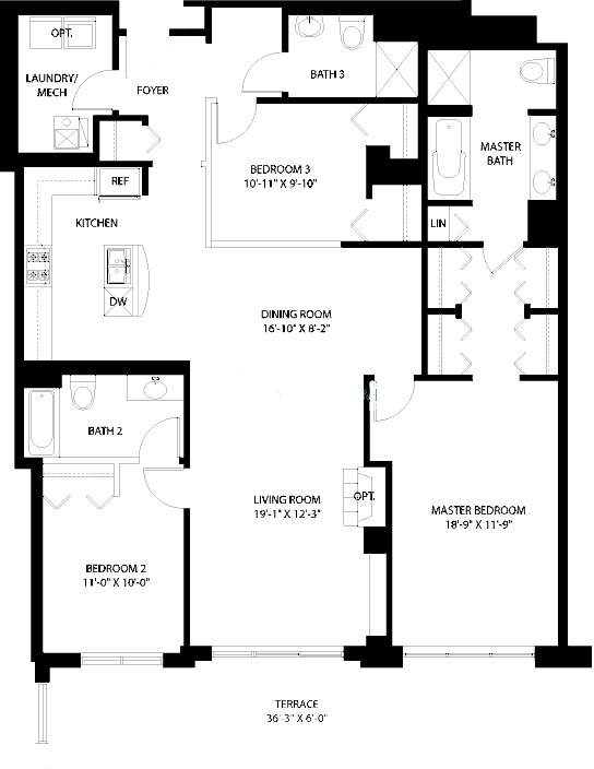 3150 N Sheffield Floorplan - 05 Tier*