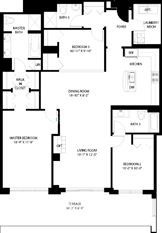 3150 N Sheffield Floorplan - 07 Tier*