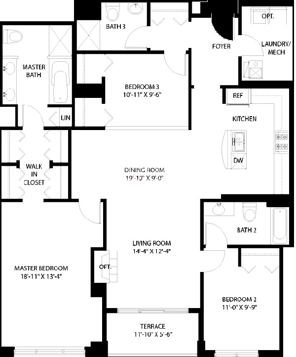 3150 N Sheffield Floorplan - 07 Tier*