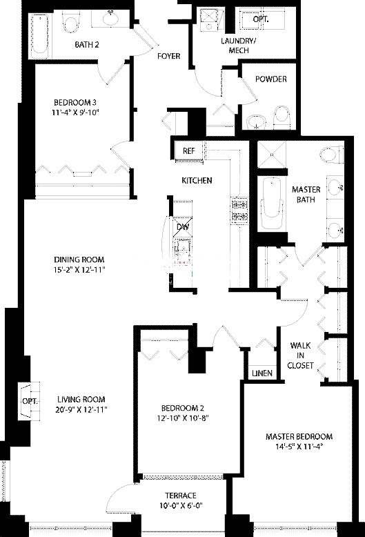 3150 N Sheffield Floorplan - 09 Tier*