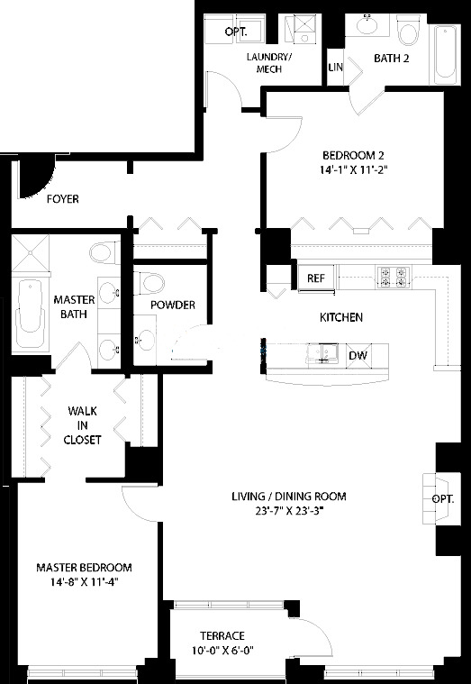 3150 N Sheffield Floorplan - 11 Tier*
