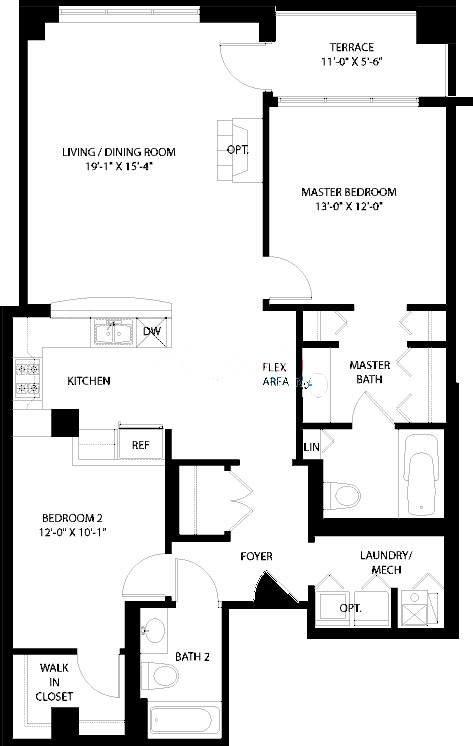 3150 N Sheffield Floorplan - 13 Tier*