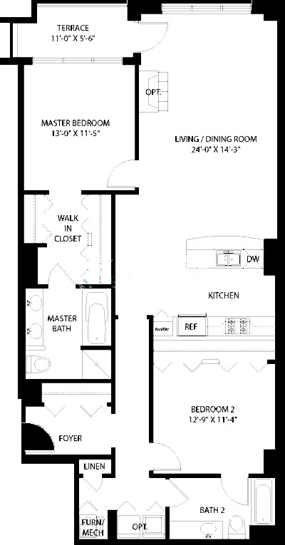 3150 N Sheffield Floorplan - 14 Tier*