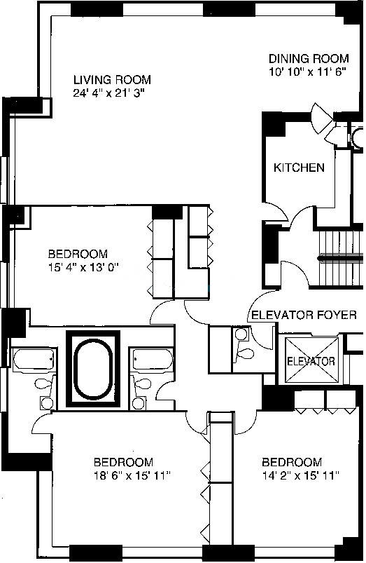 3150 N Lake Shore Drive Floorplan - F Tier