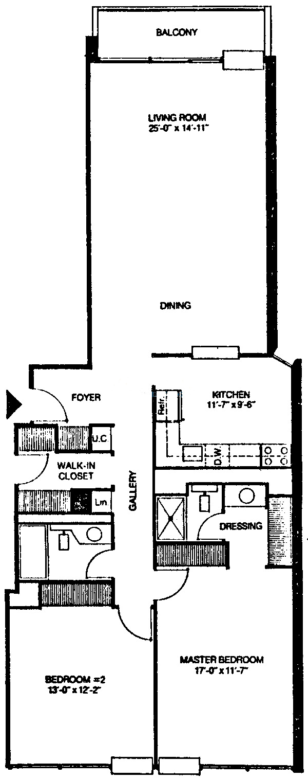 3150 N Sheridan Floorplan - C Tier