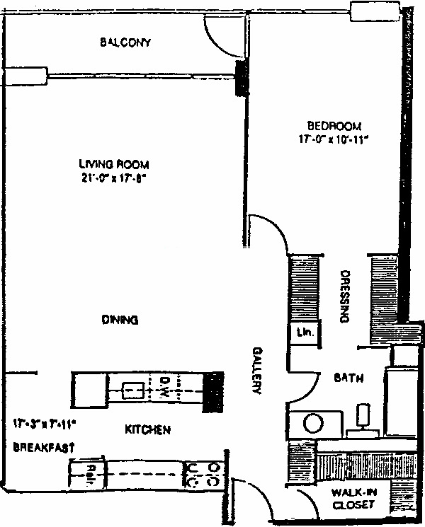 3150 N Sheridan Floorplan - D Tier