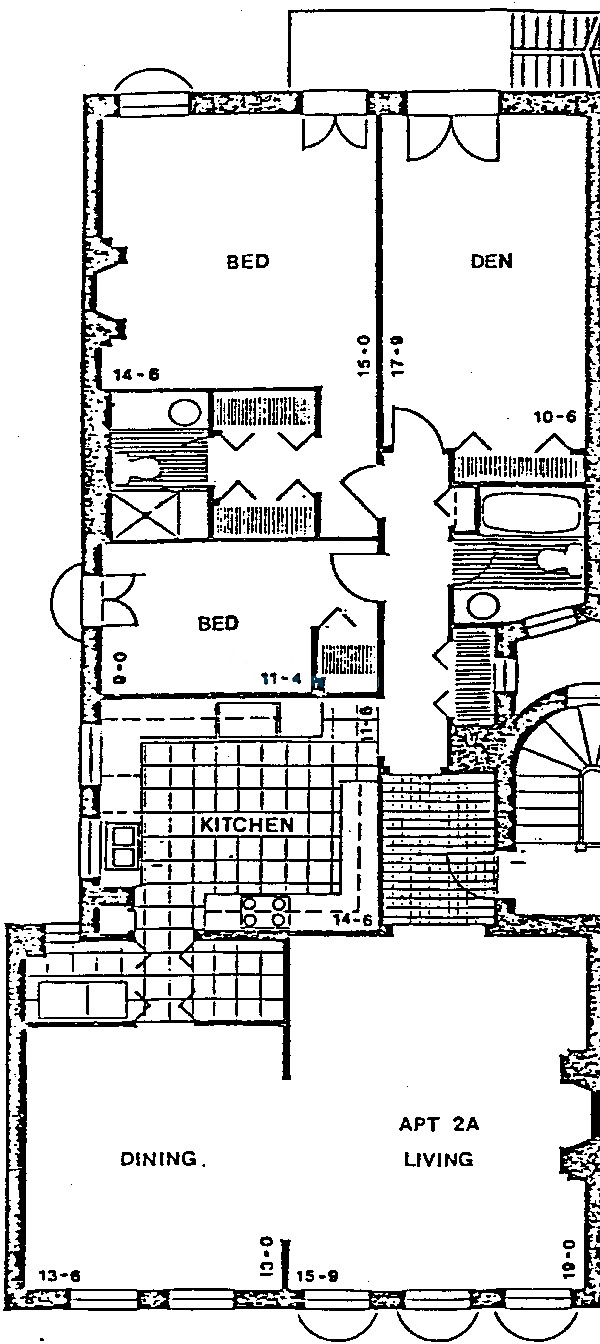 30 E Elm St Floorplan - 2A, 2B Tiers