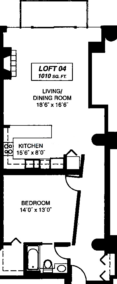 333 W Hubbard Floorplan - Loft 04 Tier*