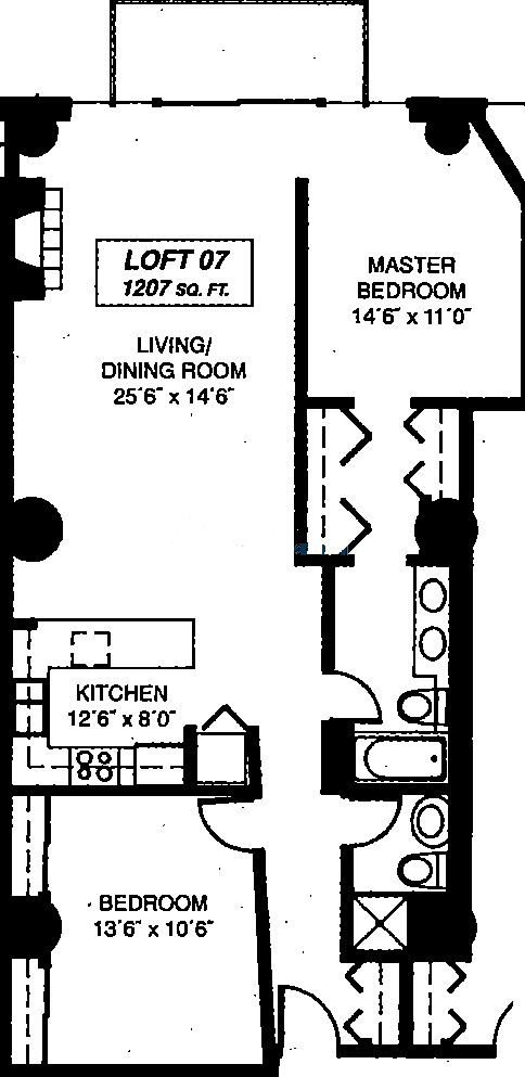 333 W Hubbard Floorplan - Loft 07 Tier