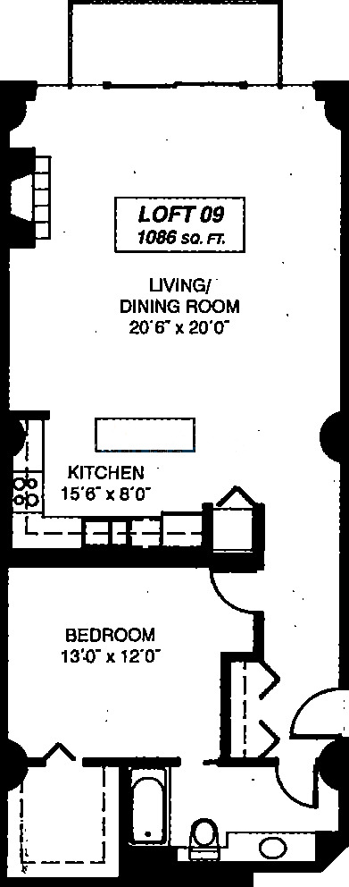 333 W Hubbard Floorplan - Loft 09 Tier*