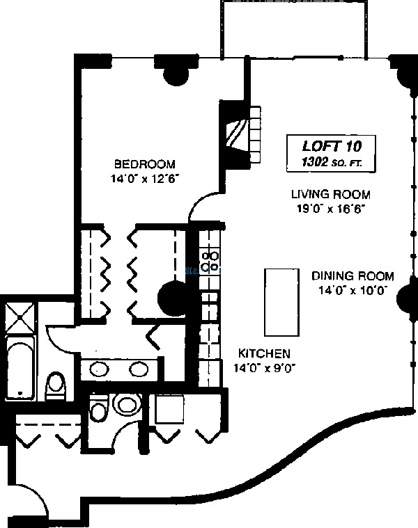 333 W Hubbard Floorplan - Loft 10 Tier*