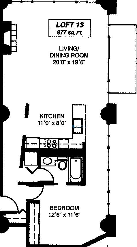 333 W Hubbard Floorplan - Loft 13 Tier