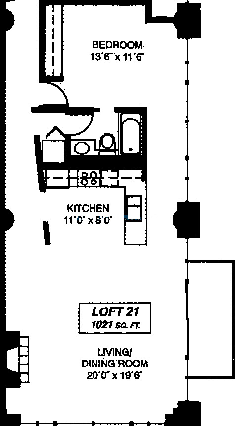 333 W Hubbard Floorplan - Loft 21 Tier*