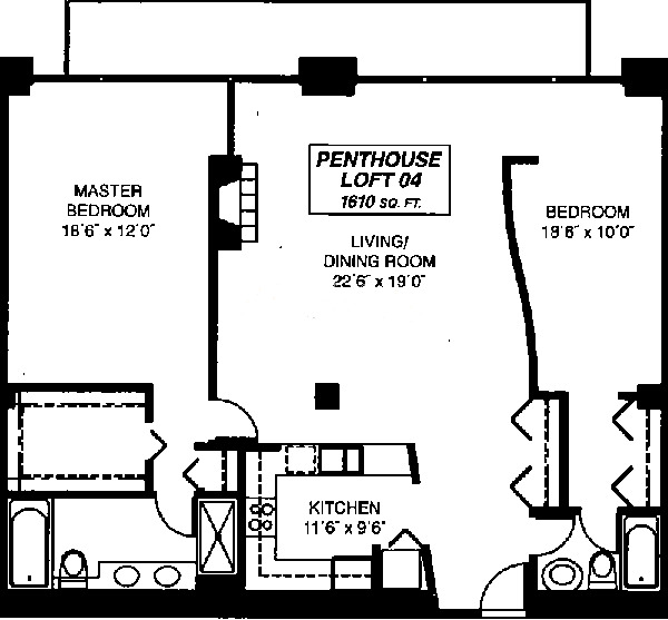333 W Hubbard Floorplan - Penthouse Loft 04 Tier*