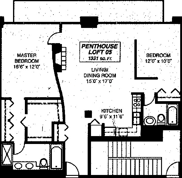 333 W Hubbard Floorplan - Penthouse Loft 05 Tier*