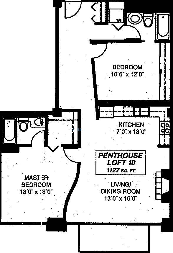 333 W Hubbard Floorplan - Penthouse Loft 10 Tier*
