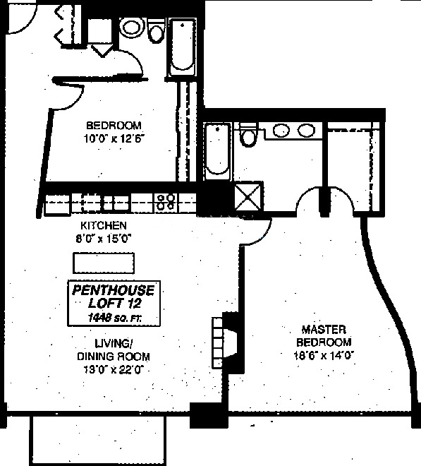 333 W Hubbard Floorplan - Penthouse Loft 12 Tier*