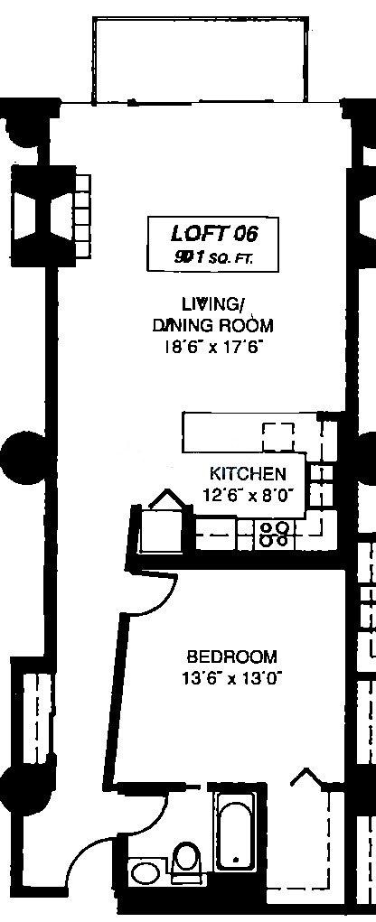333 W Hubbard Floorplan - Loft 06 Tier*