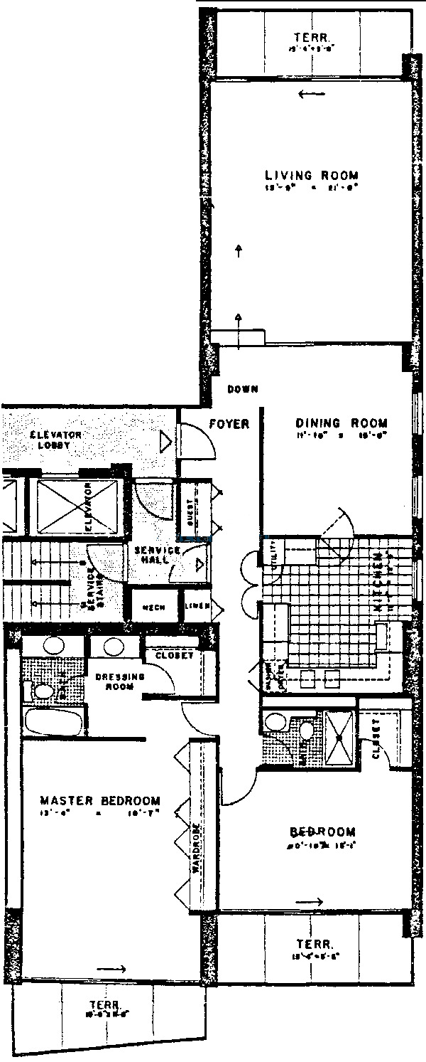 3470 N Lake Shore Drive Floorplan - A, C Tiers
