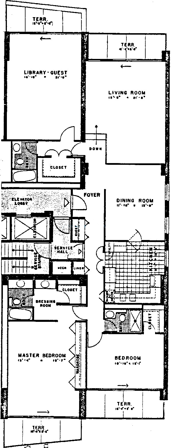 3470 N Lake Shore Drive Floorplan - E, D Tiers*