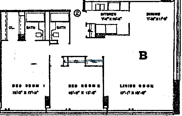 360 W Wellington Floorplan - B Tier