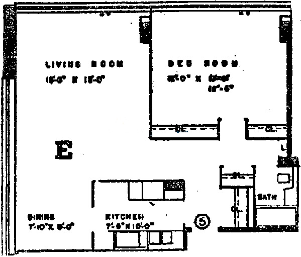 360 W Wellington Floorplan - E Tier*