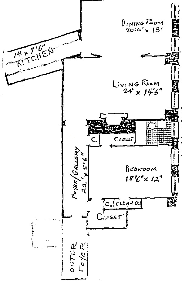 3750 N Lake Shore Drive Floorplan - One Bedroom*
