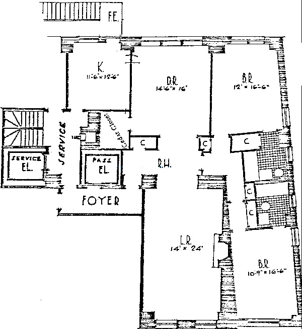 3750 N Lake Shore Drive Floorplan - H Tier