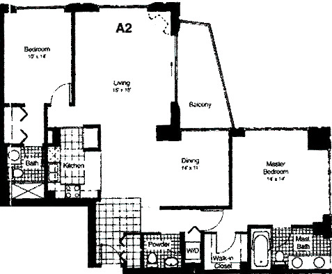 375 W Erie Floorplan - A2 Tier*