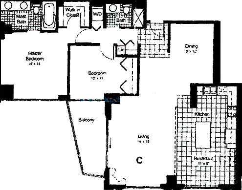 375 W Erie Floorplan - C Tier*