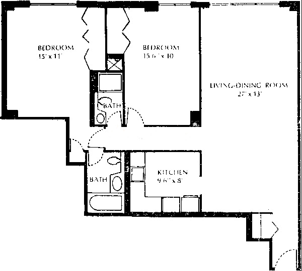40 E Cedar St Floorplan - D Tier*
