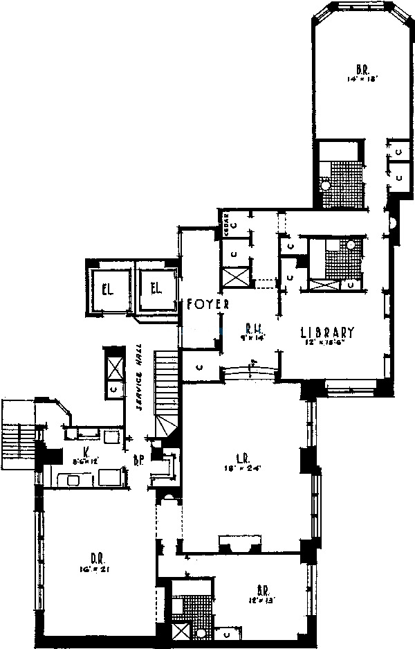 421 W Melrose Floorplan - Suite 22D Tier*