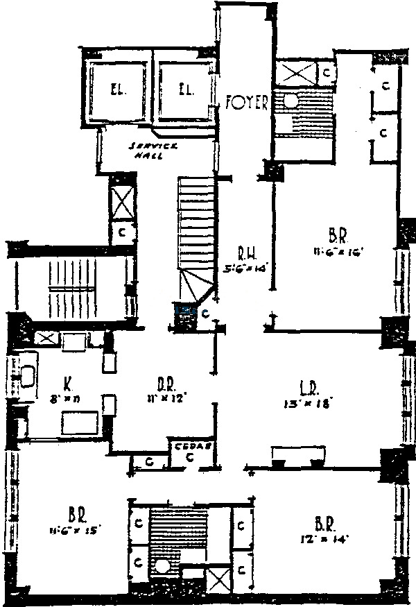 421 W Melrose Floorplan - Suite D Tier*