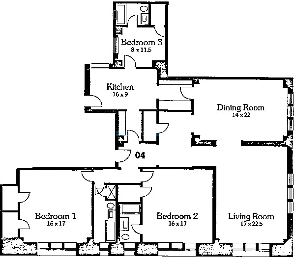 4300 N Marine Drive Floorplan - 04 Tier*