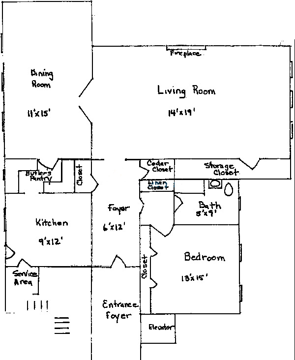 431 W Oakdale Floorplan - 2C Tier*