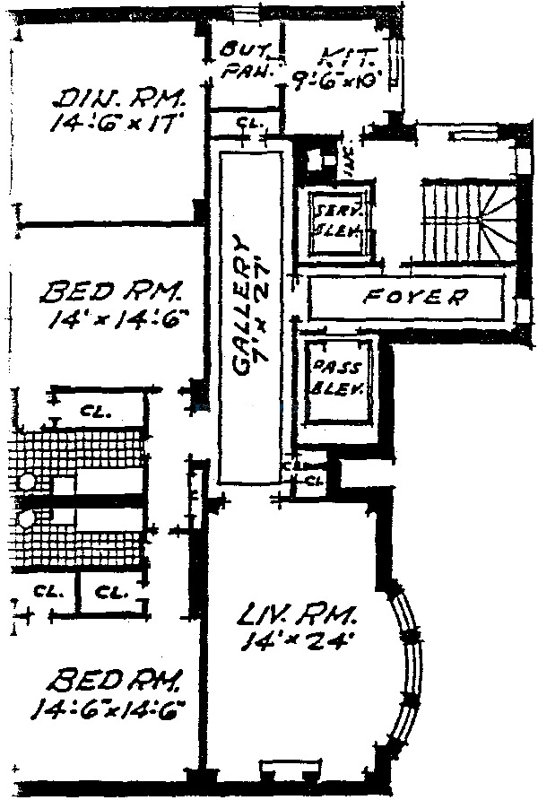 431 W Oakdale Floorplan - D Tier