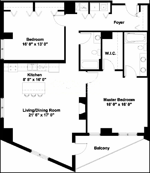4350 N Broadway Floorplan - 301-901 Tier